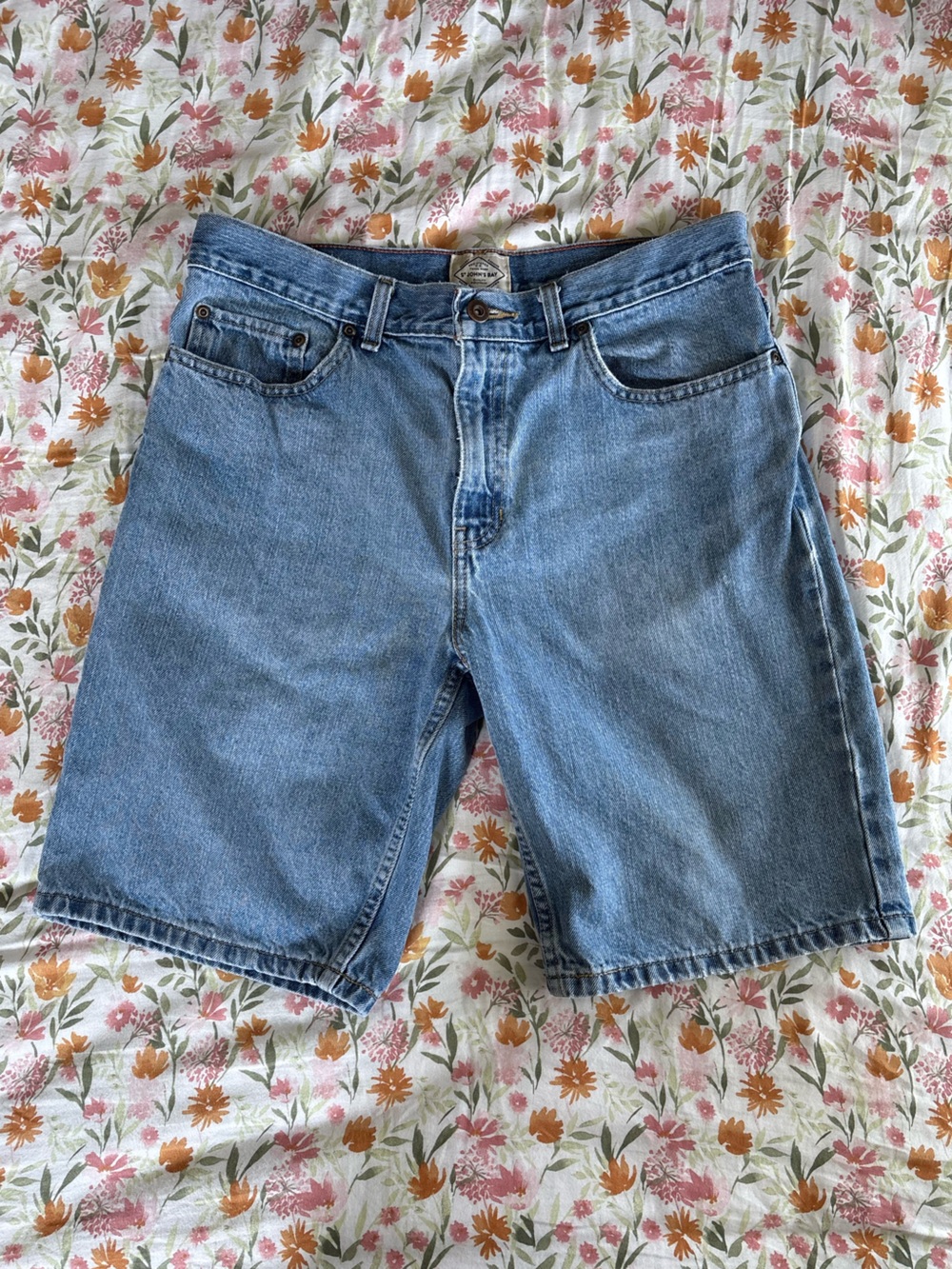 St. john’s Bay Light Wash Jorts W 32” Men’s Jean Shorts Streetwear